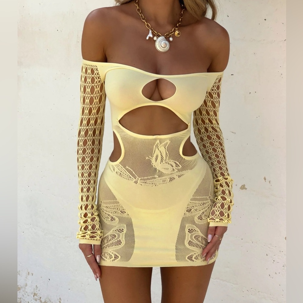 Cherish mini dress baby yellow
